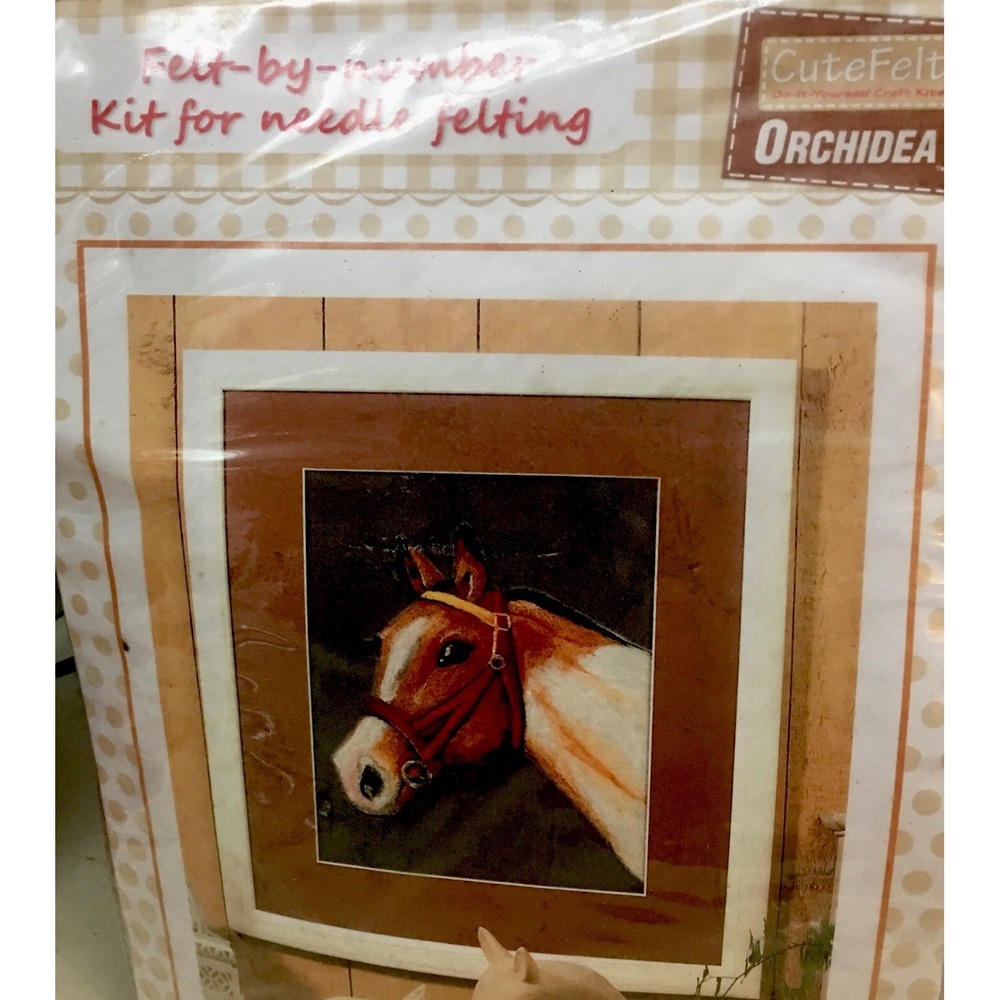 Vintage Orchidea Horse Head Felting Kit Sealed Unopened
